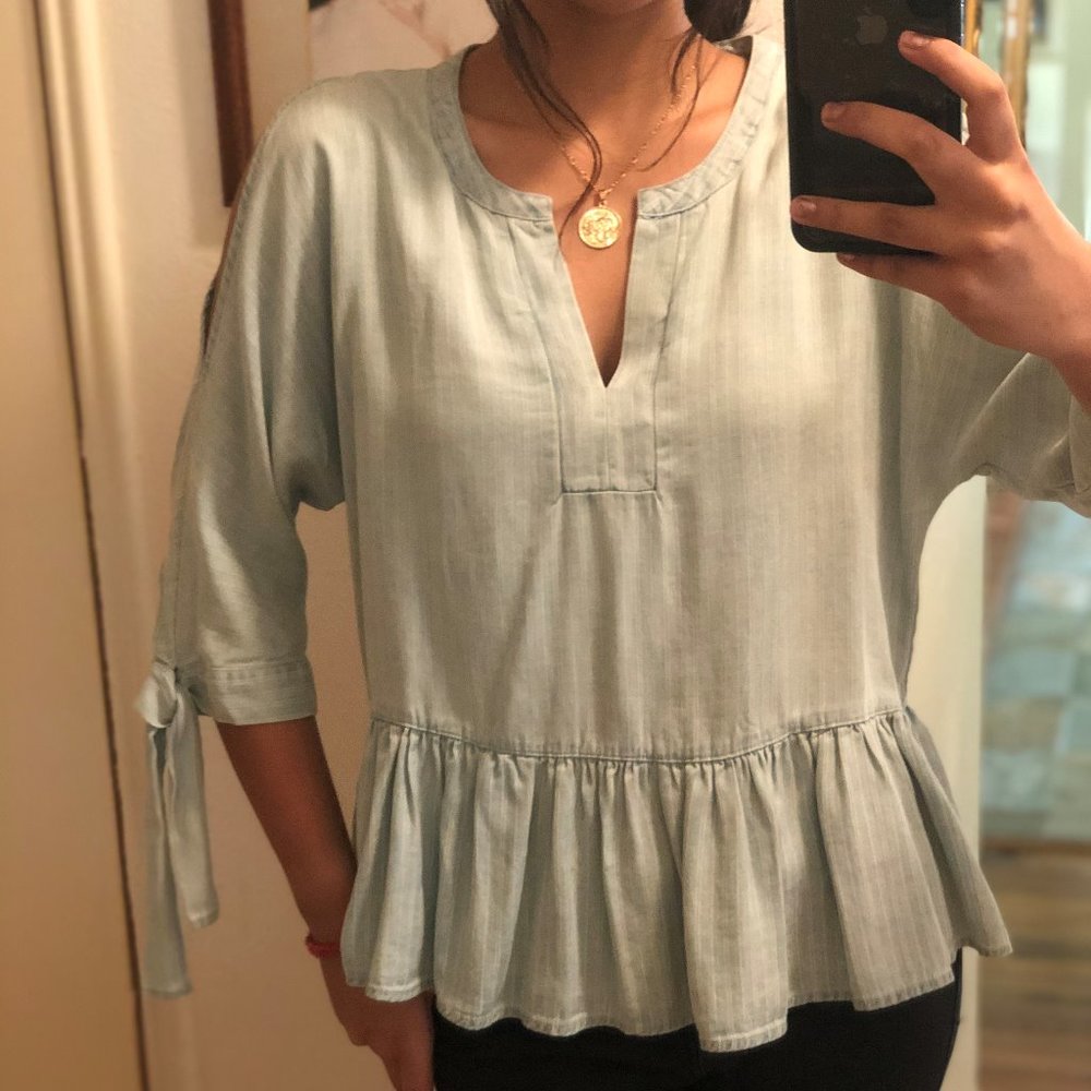 Chic Airy Blue Blouse | Franchesca's |